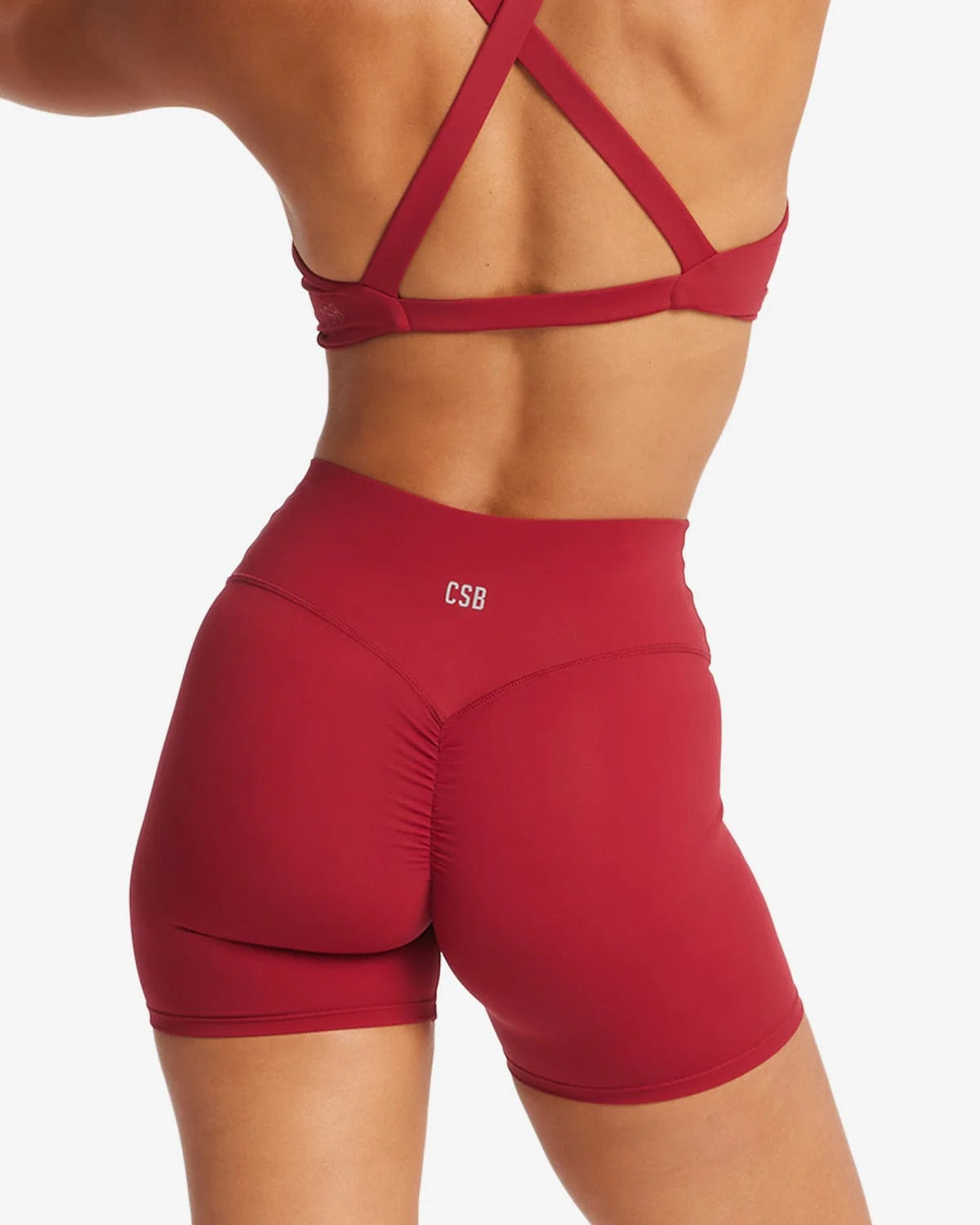 CSB Freedom Cherry Collection – Sierra Crop, Scrunch Shorts & Haven Tank (XS)