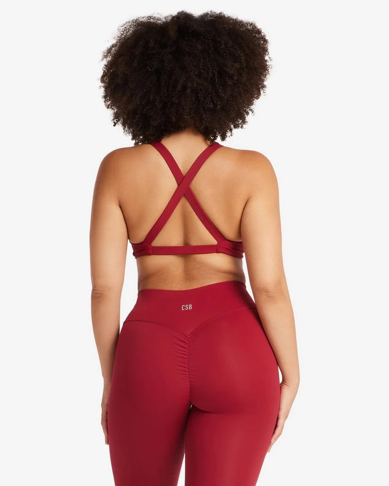 CSB Freedom Cherry Collection – Sierra Crop, Scrunch Shorts & Haven Tank (XS)