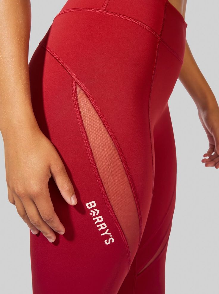 Barry’s Berry Red Power Mesh Legging