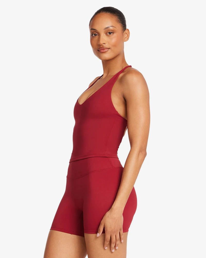 CSB Freedom Cherry Collection – Sierra Crop, Scrunch Shorts & Haven Tank (XS)