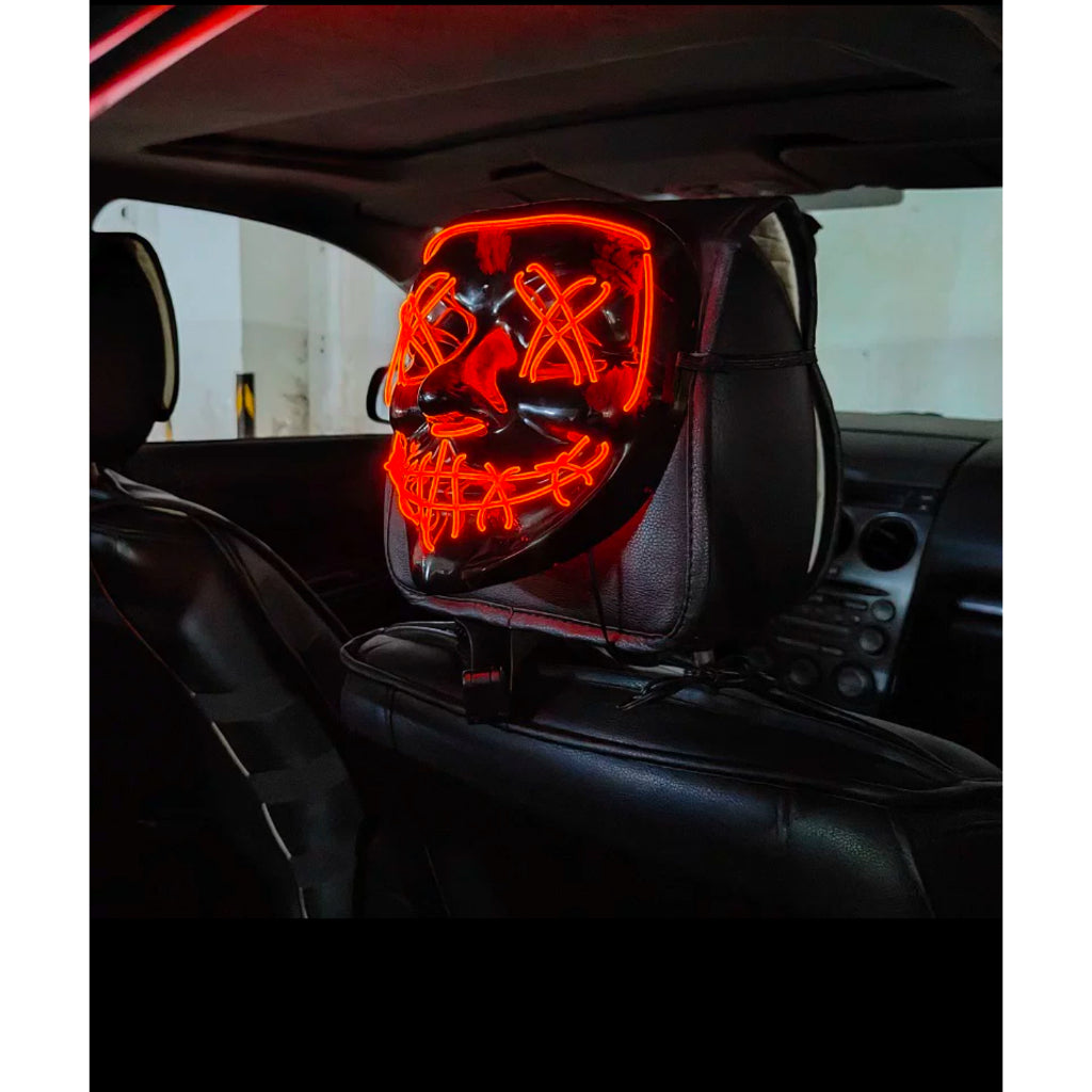 LED Purge Mask Neon Glow Mask Décor – Light Up Your Ride!
