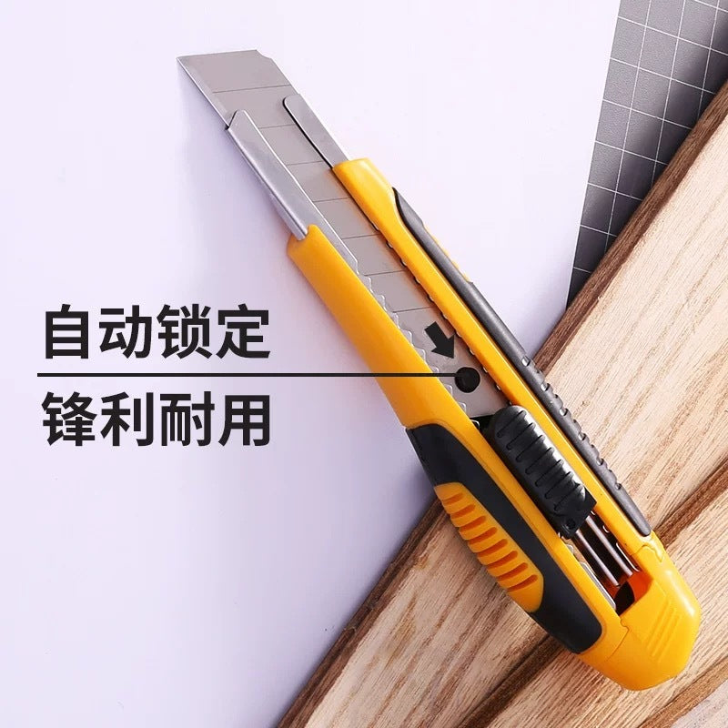 Heavy-Duty Utility Knife - Retractable SK5 Blade with Ergonomic Design for Precision Cutting