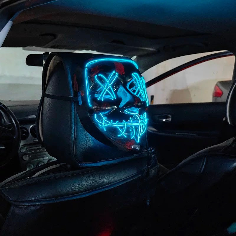 LED Purge Mask Neon Glow Mask Décor – Light Up Your Ride!