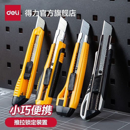 Heavy-Duty Utility Knife - Retractable SK5 Blade with Ergonomic Design for Precision Cutting