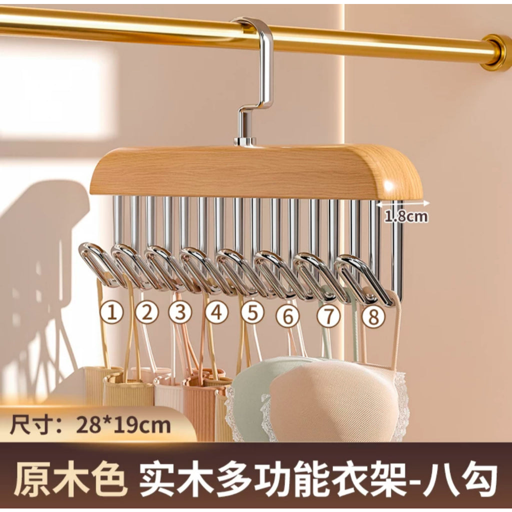 Wooden Multi-Functional Hanger Set – Organized and Space-Saving
