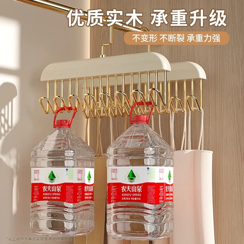 Wooden Multi-Functional Hanger Set – Organized and Space-Saving