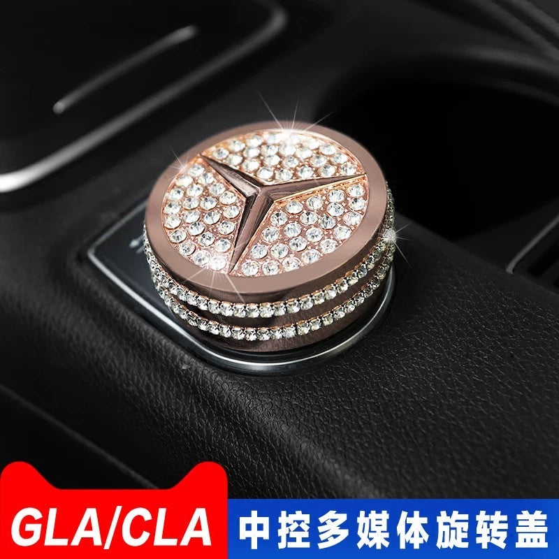 Luxury Diamond Aircon & Volume Knob Covers for Mercedes Benz – Rose Gold