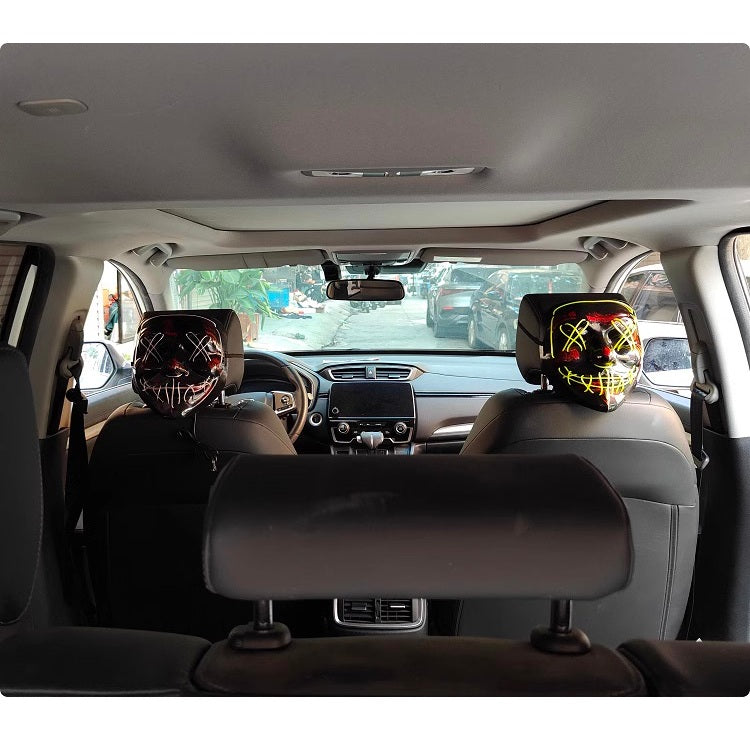 LED Purge Mask Neon Glow Mask Décor – Light Up Your Ride!