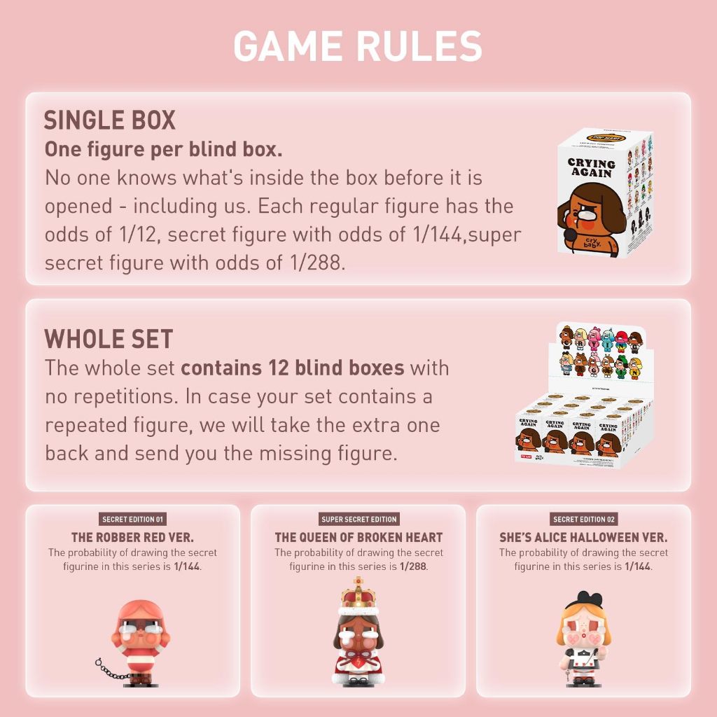 POP MART Crybaby Crying Again Series Figurines - Blind Box